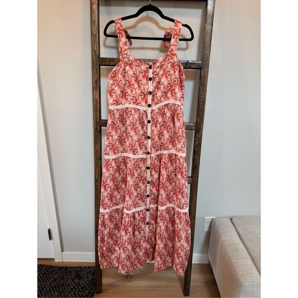 Spartina 449 Baylor Pink House Boho Floral Maxi Dress - Picture 7 of 9
